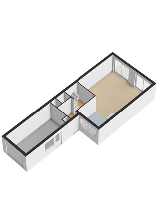 Plattegrond - Pieter Taemszstraat 4, 1135 HG Edam - Pieter Taemszstraat 4 - Begane grond - 3D.jpg